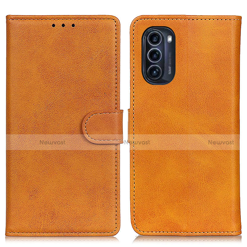 Leather Case Stands Flip Cover Holder A05D for Motorola Moto G52j 5G