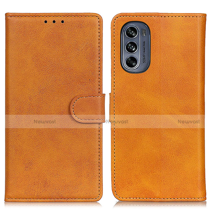 Leather Case Stands Flip Cover Holder A05D for Motorola Moto G62 5G