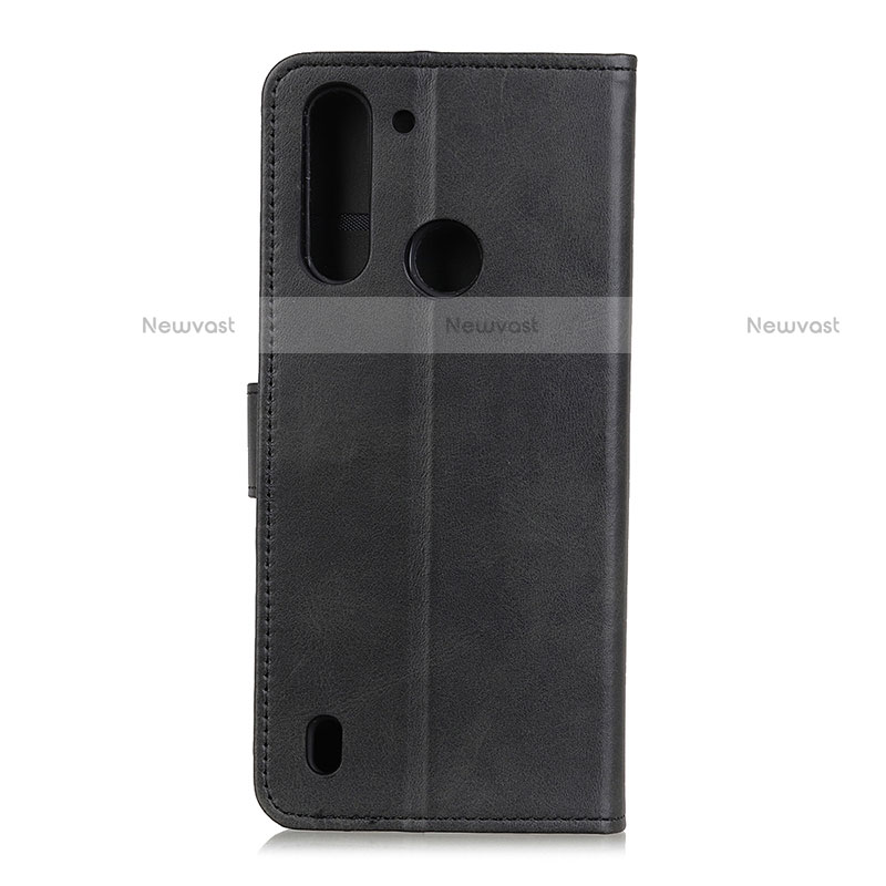 Leather Case Stands Flip Cover Holder A05D for Motorola Moto One Fusion