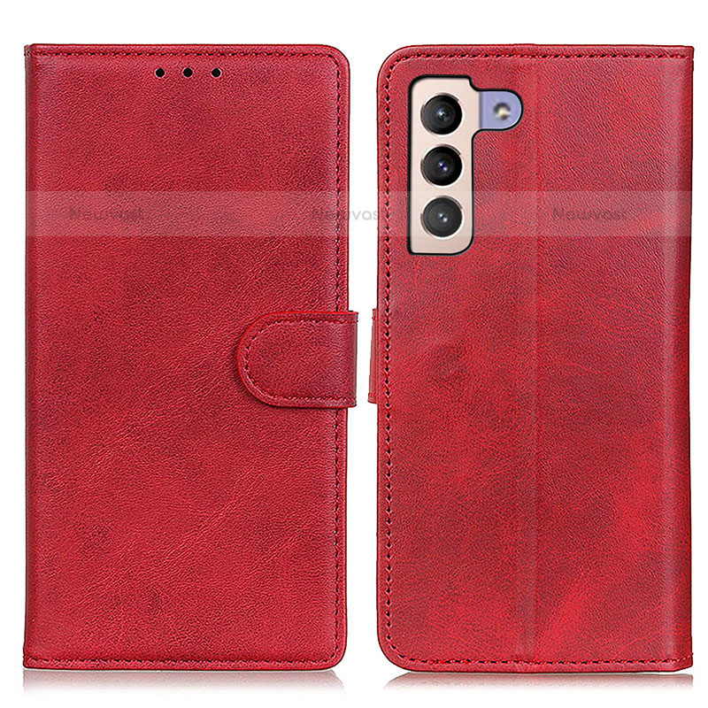 Leather Case Stands Flip Cover Holder A05D for Samsung Galaxy S23 Plus 5G Red