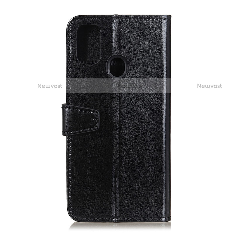 Leather Case Stands Flip Cover Holder A06D for Motorola Moto G31 Black