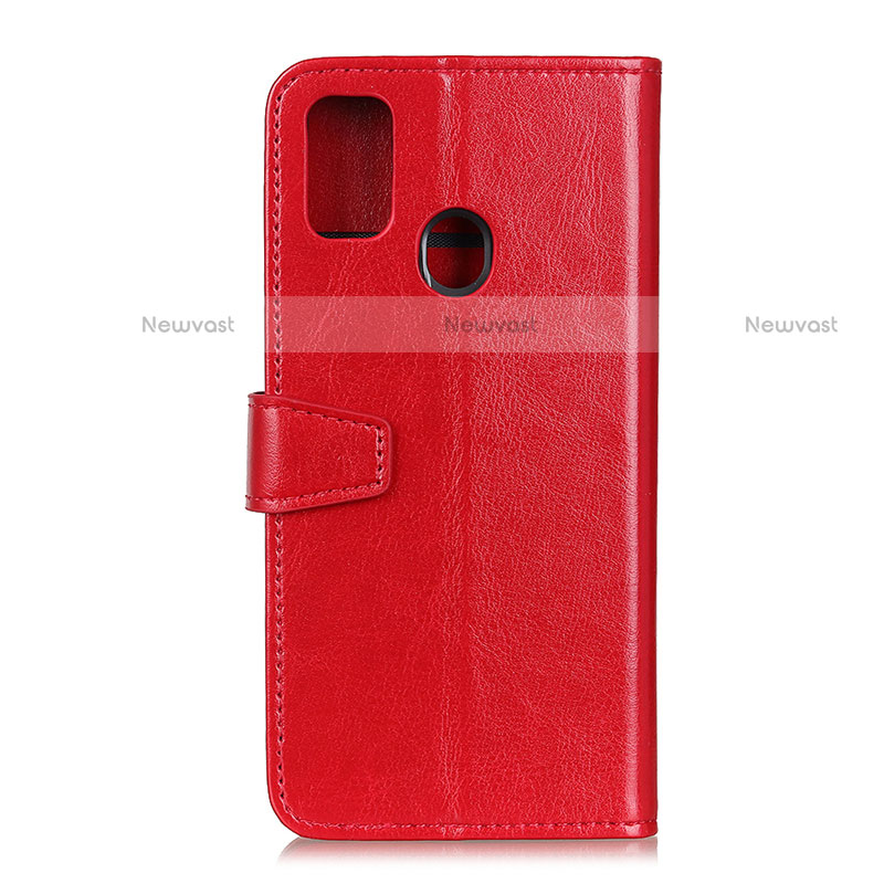 Leather Case Stands Flip Cover Holder A06D for Motorola Moto G31 Red