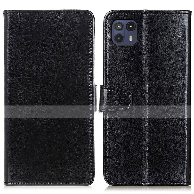 Leather Case Stands Flip Cover Holder A06D for Motorola Moto G50 5G Black