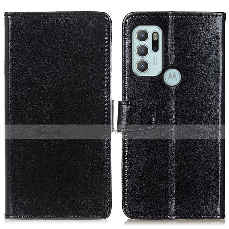 Leather Case Stands Flip Cover Holder A06D for Motorola Moto G60s