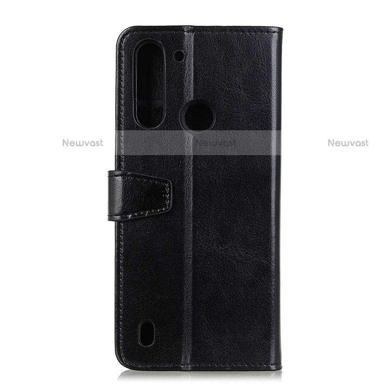 Leather Case Stands Flip Cover Holder A06D for Motorola Moto One Fusion