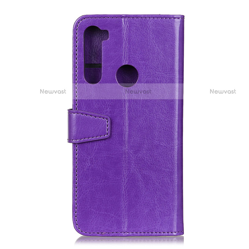 Leather Case Stands Flip Cover Holder A06D for Motorola Moto One Fusion Plus