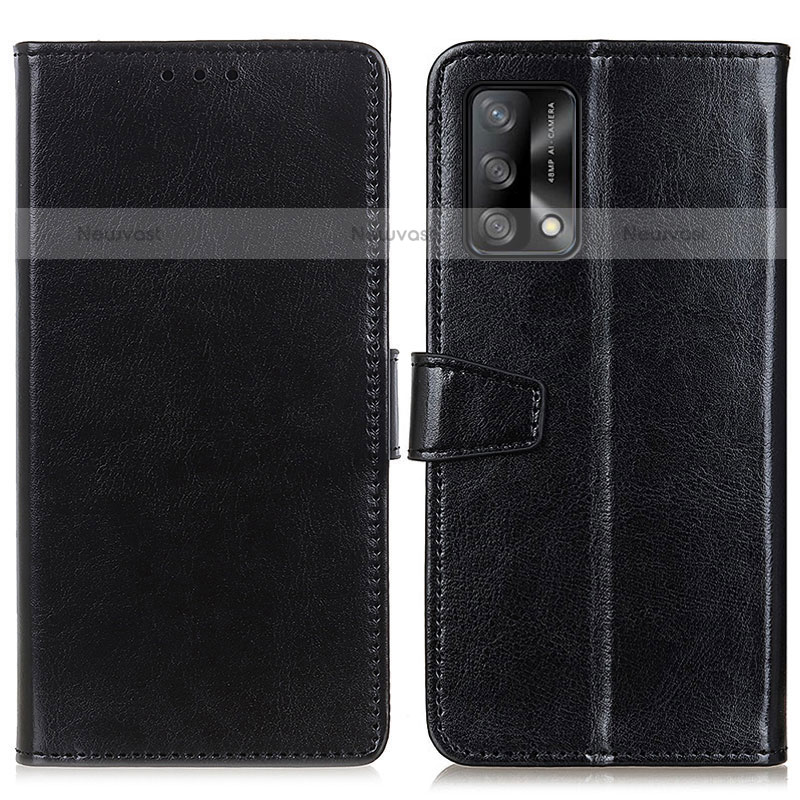 Leather Case Stands Flip Cover Holder A06D for Oppo A74 4G