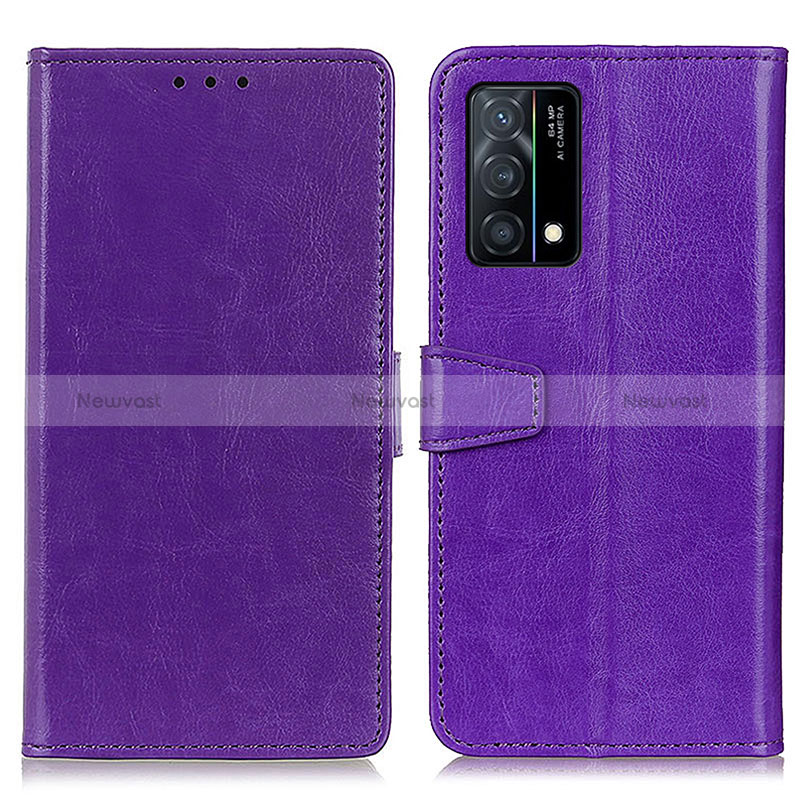 Leather Case Stands Flip Cover Holder A06D for Oppo K9 5G