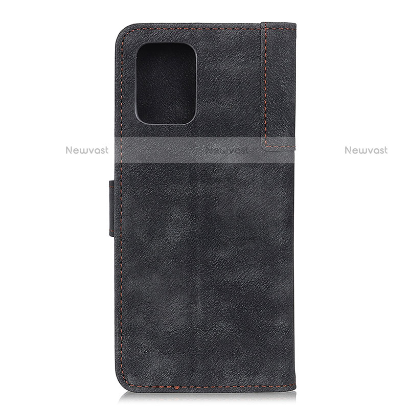 Leather Case Stands Flip Cover Holder A07D for Motorola Moto G100 5G Black