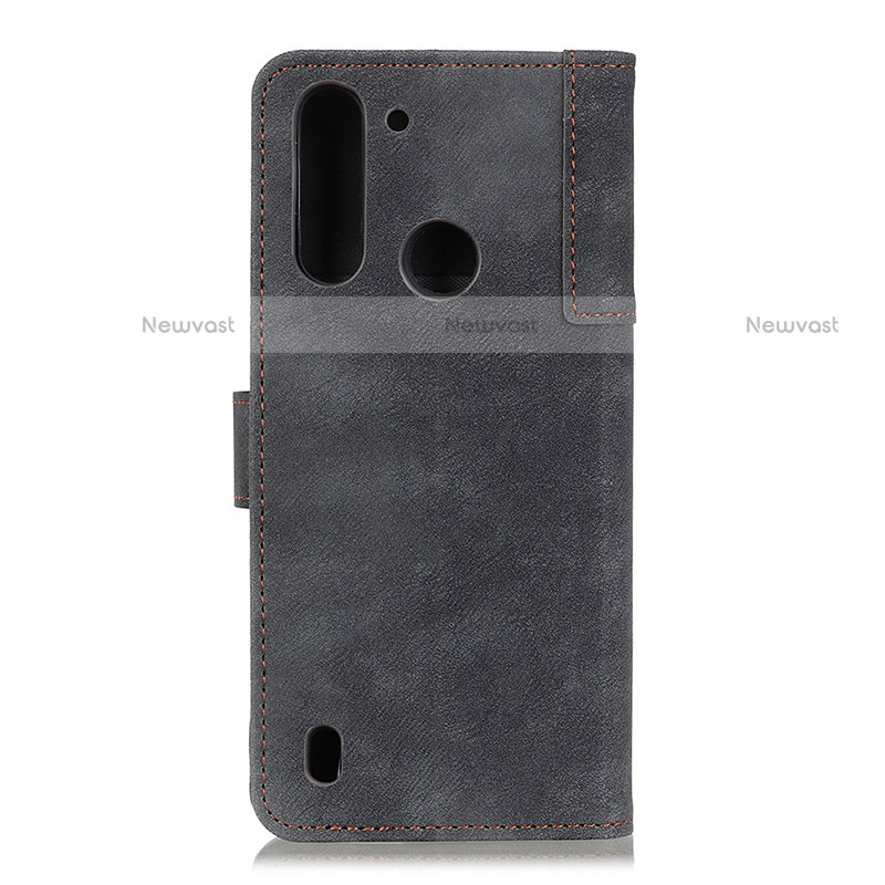 Leather Case Stands Flip Cover Holder A07D for Motorola Moto One Fusion