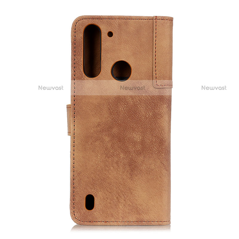 Leather Case Stands Flip Cover Holder A07D for Motorola Moto One Fusion