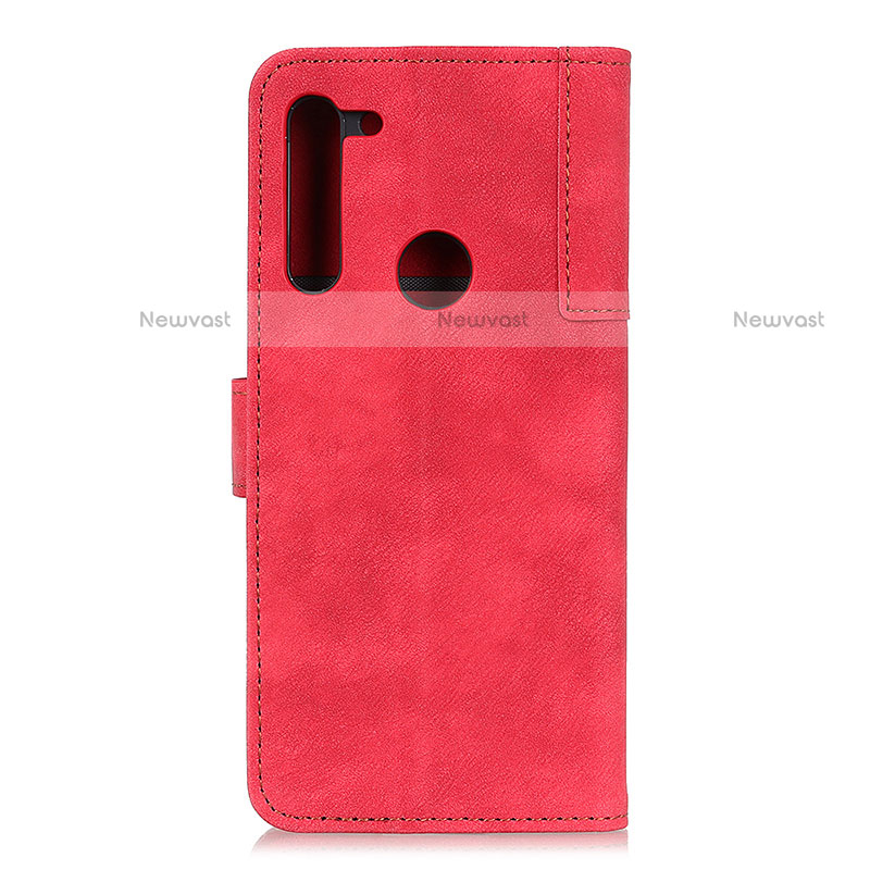 Leather Case Stands Flip Cover Holder A07D for Motorola Moto One Fusion Plus Red