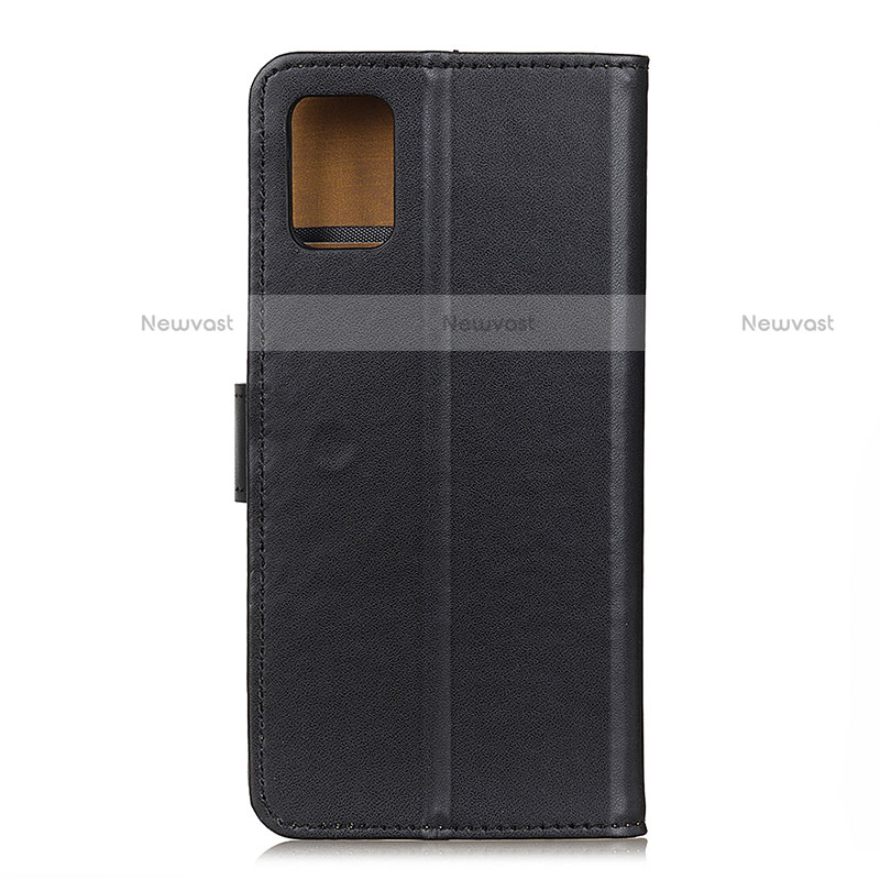 Leather Case Stands Flip Cover Holder A08D for Motorola Moto G100 5G Black
