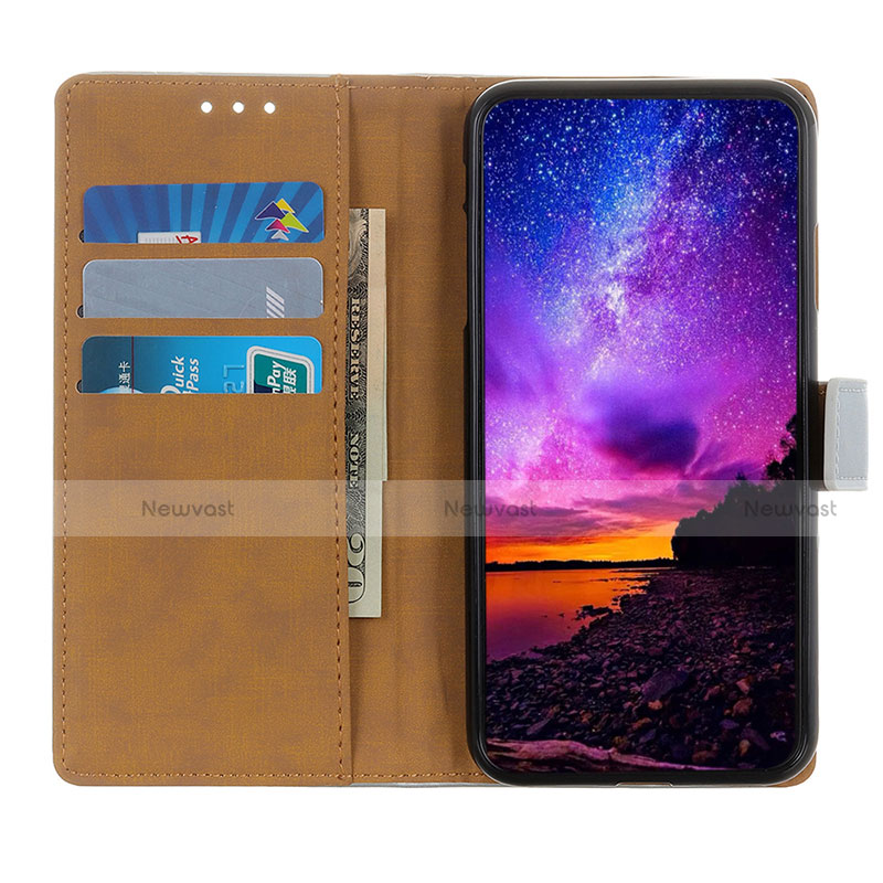 Leather Case Stands Flip Cover Holder A08D for Motorola Moto G82 5G