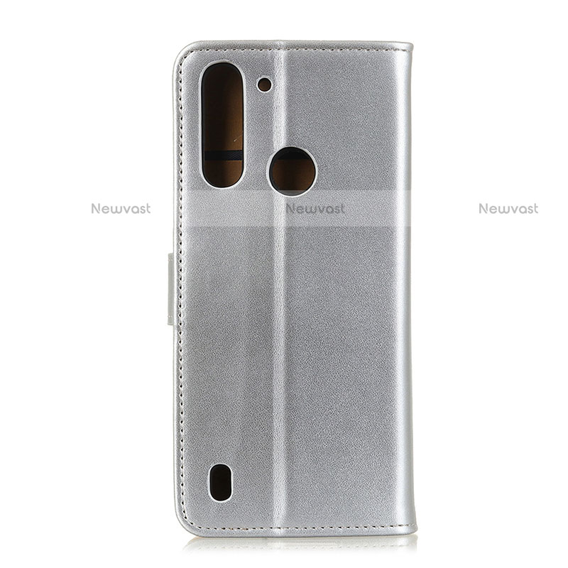 Leather Case Stands Flip Cover Holder A08D for Motorola Moto One Fusion