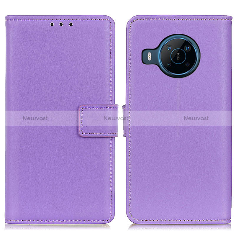 Leather Case Stands Flip Cover Holder A08D for Nokia X100 5G Purple