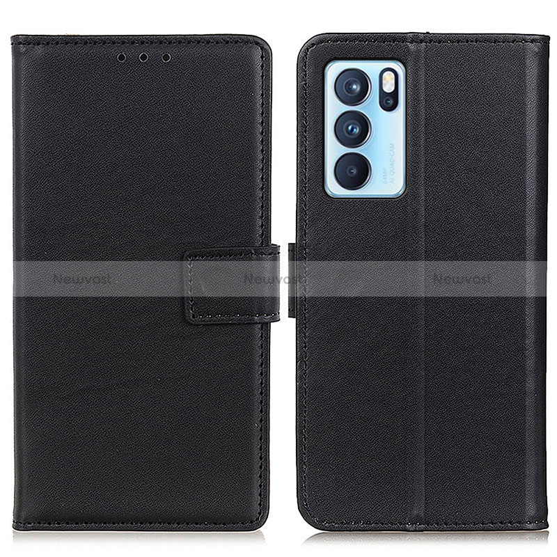 Leather Case Stands Flip Cover Holder A08D for Oppo Reno6 Pro 5G India