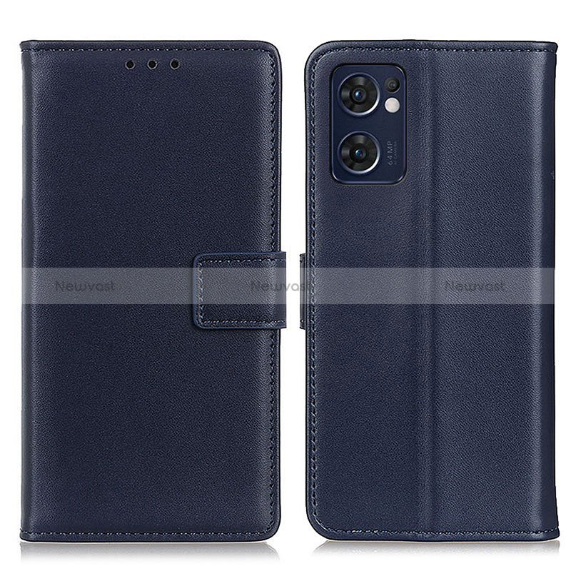 Leather Case Stands Flip Cover Holder A08D for Oppo Reno7 5G