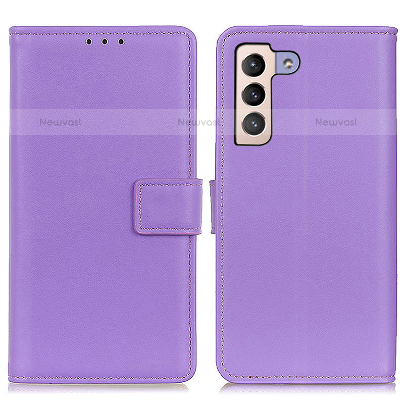 Leather Case Stands Flip Cover Holder A08D for Samsung Galaxy S21 Plus 5G Purple