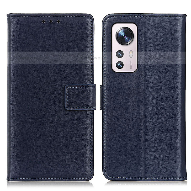 Leather Case Stands Flip Cover Holder A08D for Xiaomi Mi 12S Pro 5G Blue