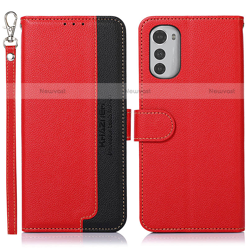 Leather Case Stands Flip Cover Holder A09D for Motorola Moto E32