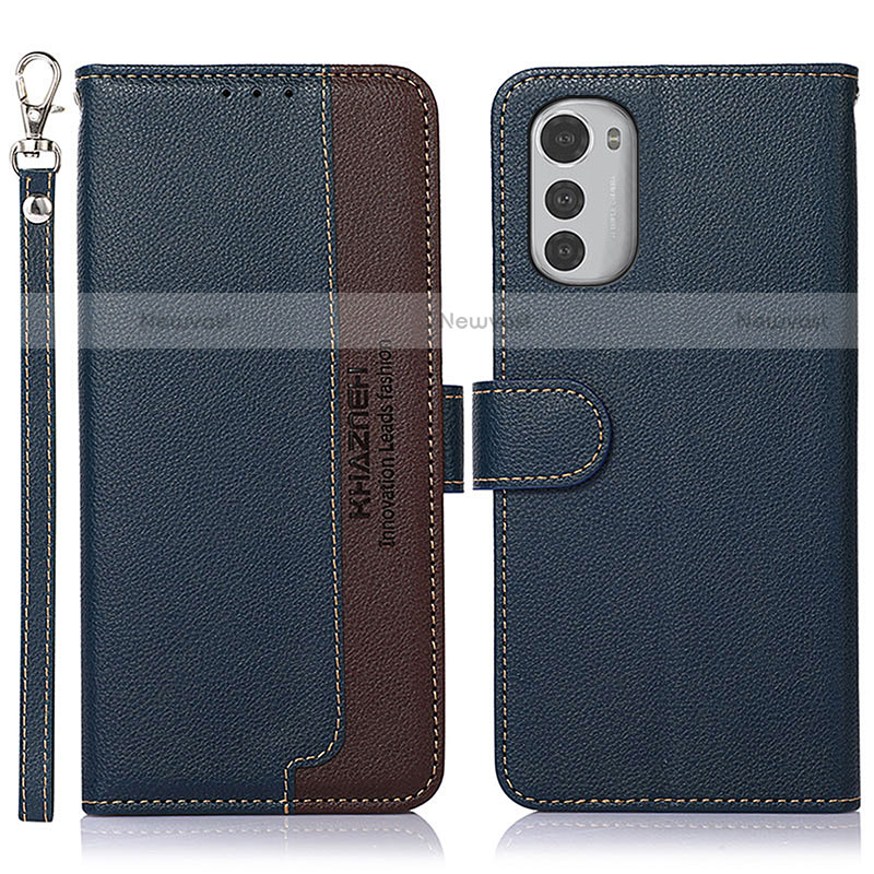 Leather Case Stands Flip Cover Holder A09D for Motorola Moto E32