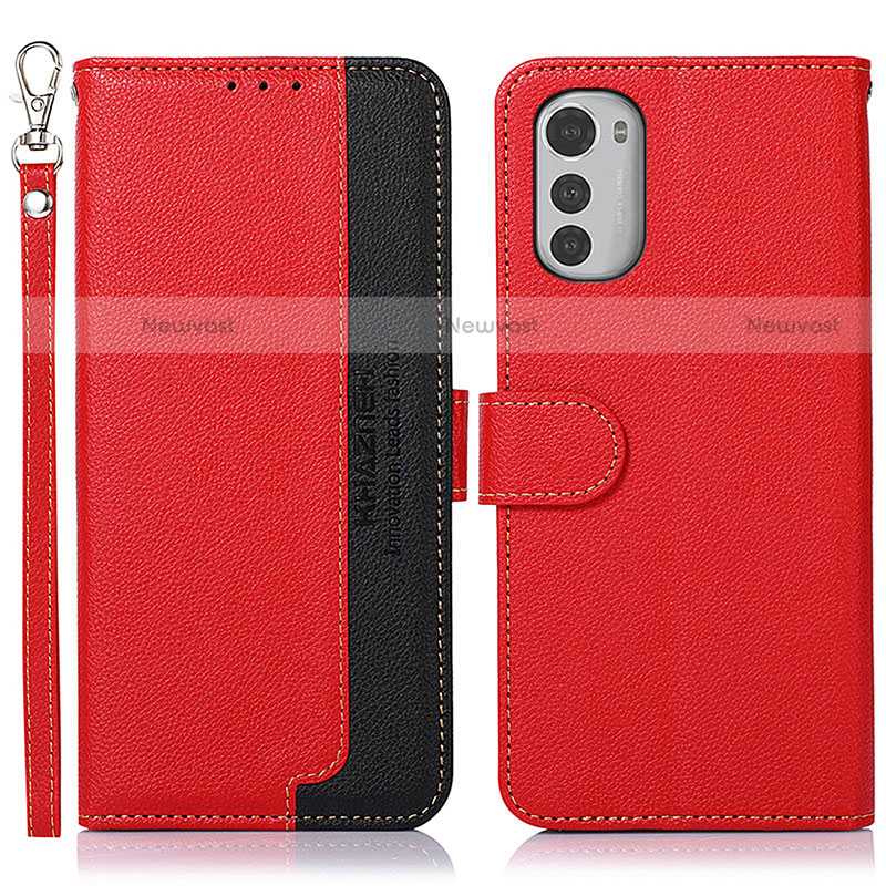 Leather Case Stands Flip Cover Holder A09D for Motorola Moto E32s