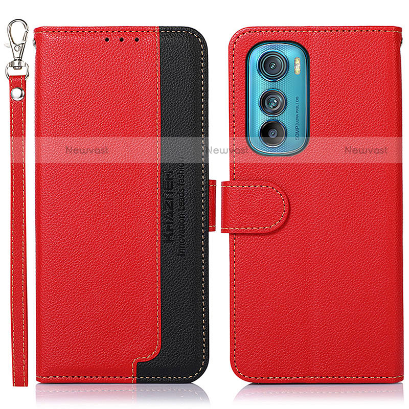 Leather Case Stands Flip Cover Holder A09D for Motorola Moto Edge 30 5G