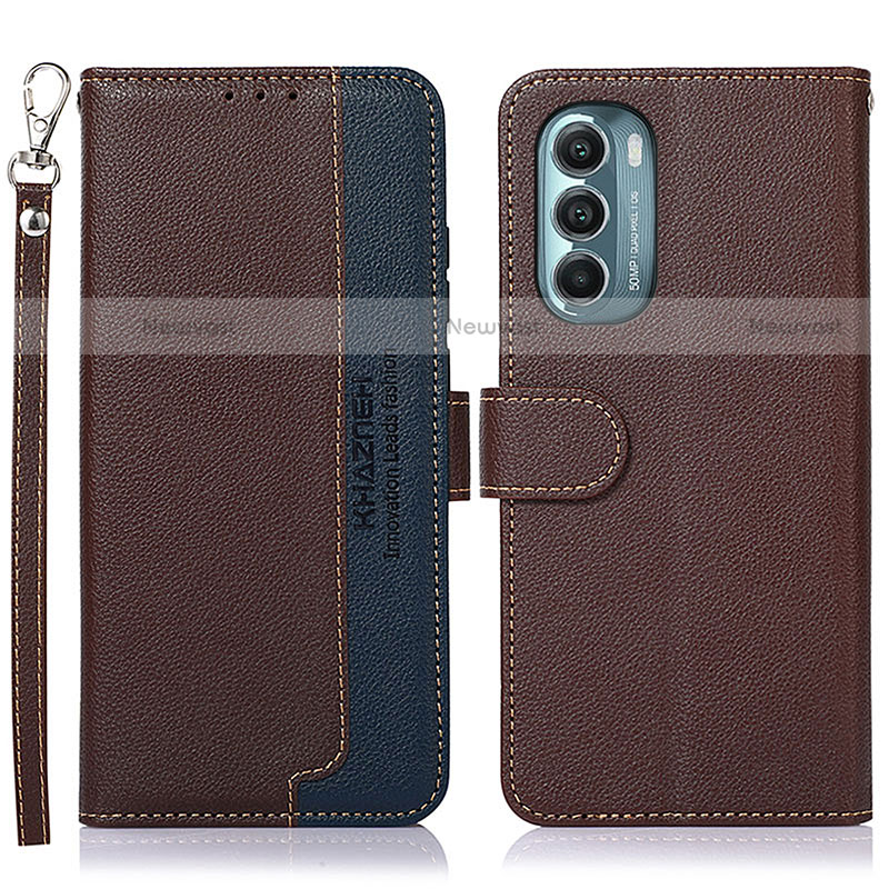 Leather Case Stands Flip Cover Holder A09D for Motorola Moto G Stylus (2022) 4G