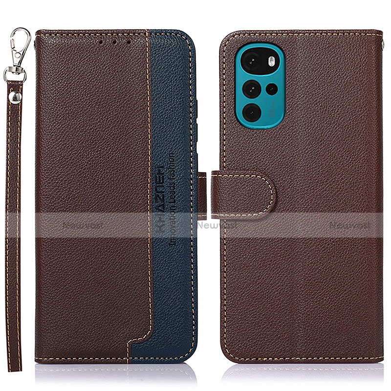 Leather Case Stands Flip Cover Holder A09D for Motorola Moto G22