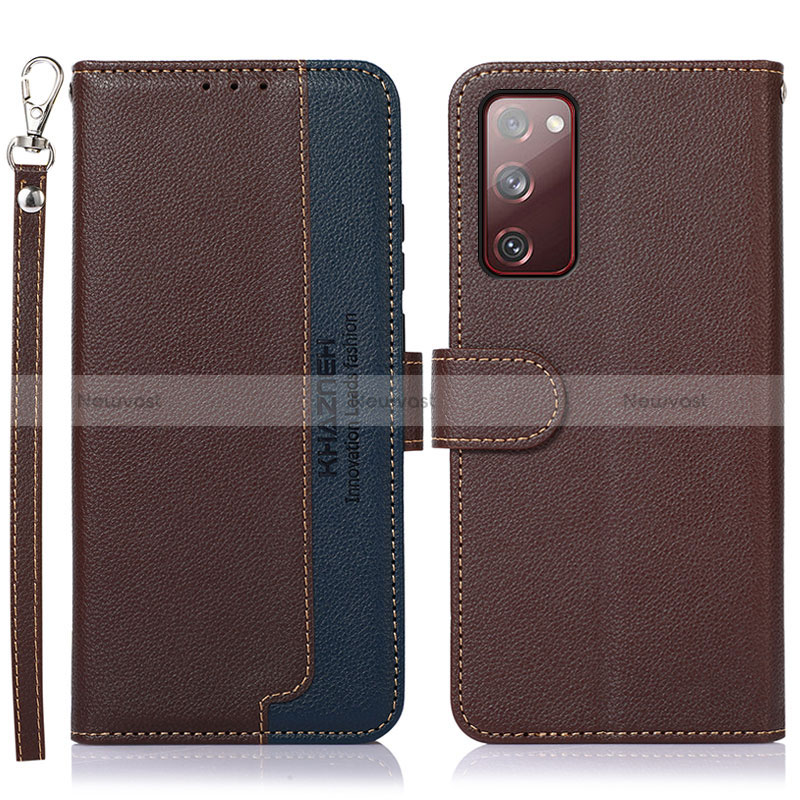 Leather Case Stands Flip Cover Holder A09D for Samsung Galaxy S20 Lite 5G