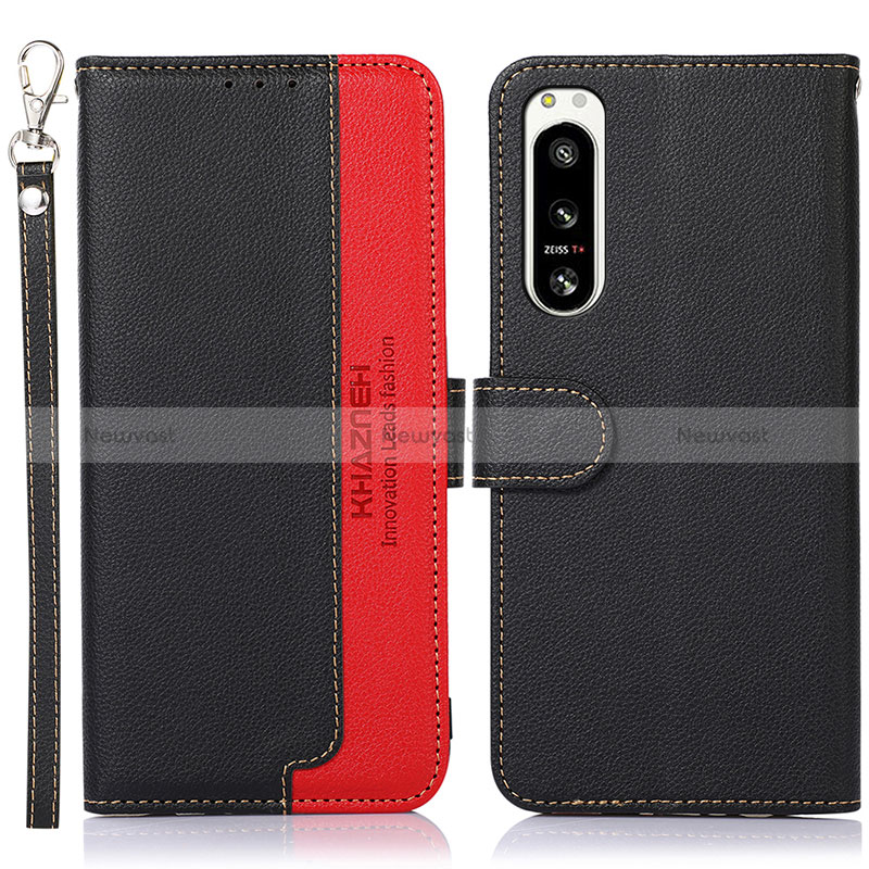 Leather Case Stands Flip Cover Holder A09D for Sony Xperia 5 IV