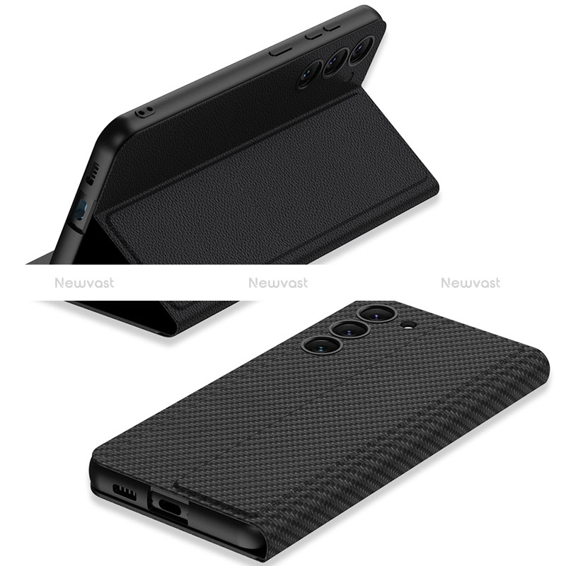 Leather Case Stands Flip Cover Holder AC1 for Samsung Galaxy S21 Plus 5G