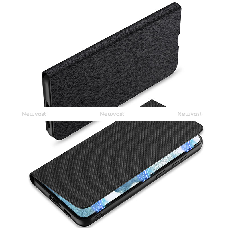 Leather Case Stands Flip Cover Holder AC1 for Samsung Galaxy S22 5G