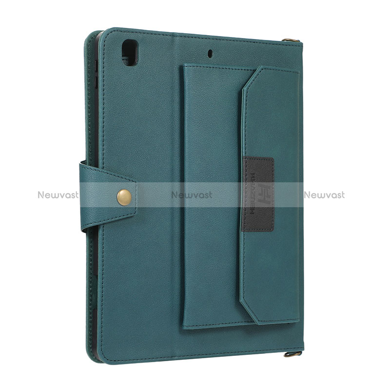 Leather Case Stands Flip Cover Holder AD1 for Apple iPad Air 2 Green