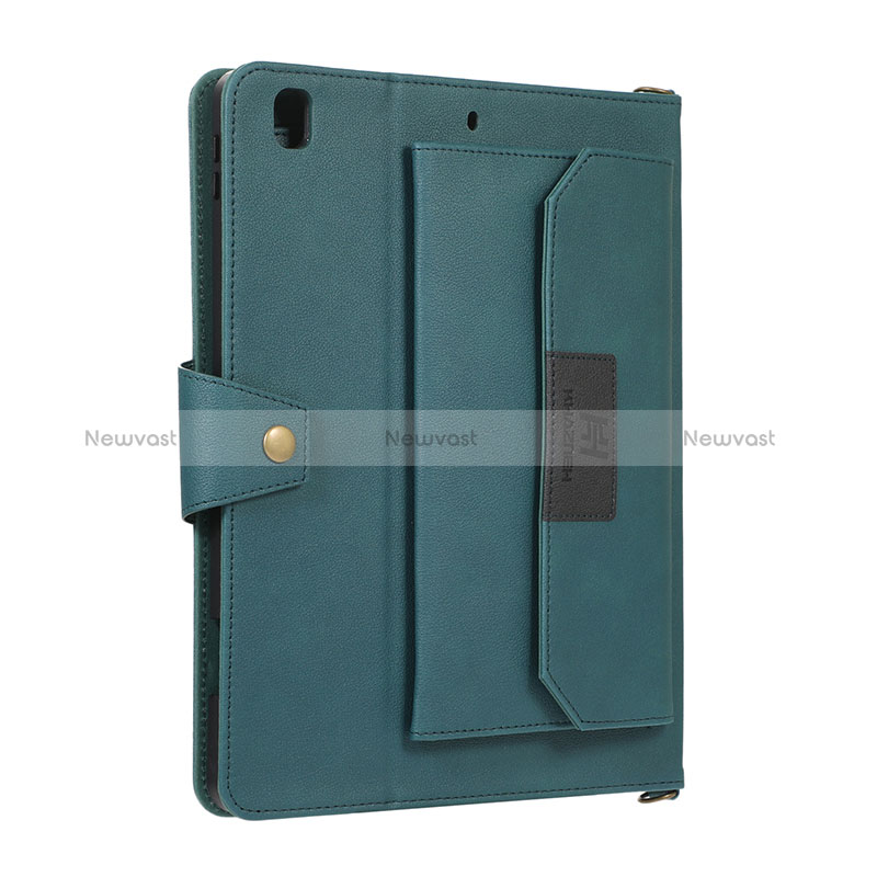 Leather Case Stands Flip Cover Holder AD1 for Apple iPad Air Green