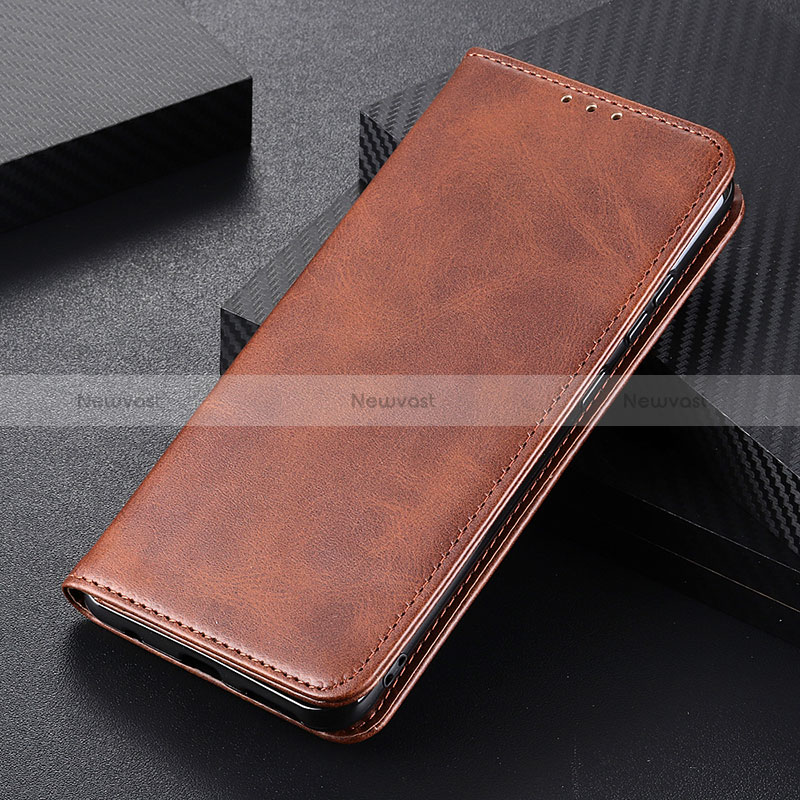 Leather Case Stands Flip Cover Holder AD2 for Google Pixel 8a 5G Brown