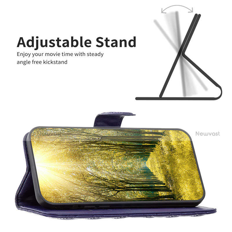 Leather Case Stands Flip Cover Holder B01F for Motorola Moto G22