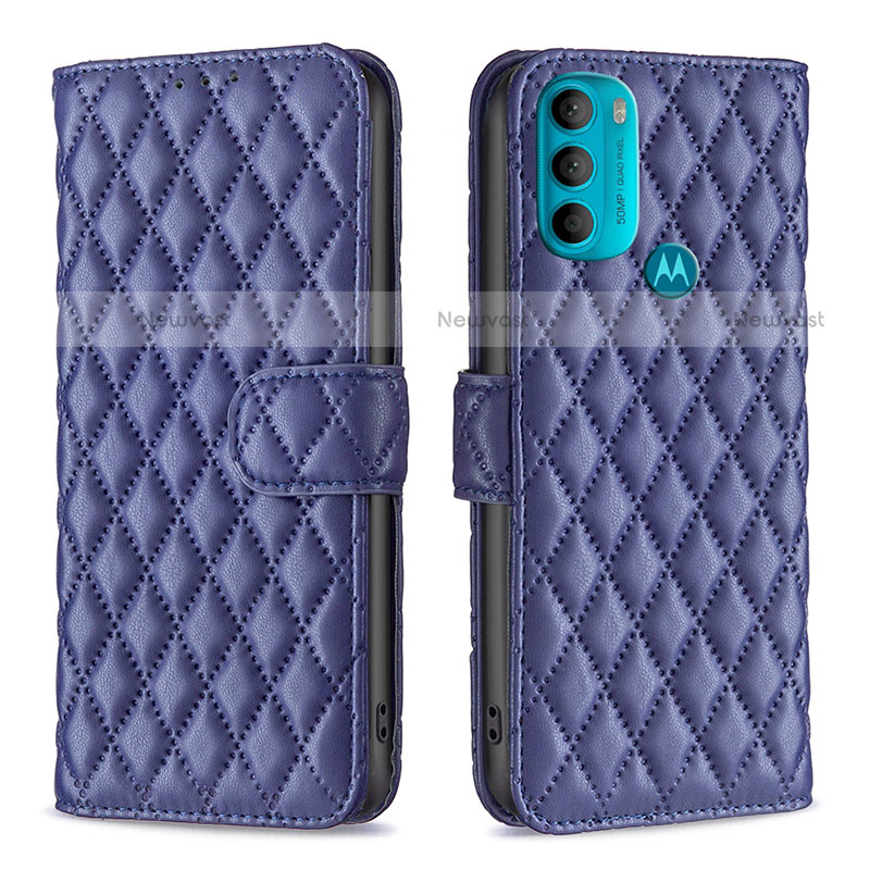 Leather Case Stands Flip Cover Holder B01F for Motorola Moto G71 5G