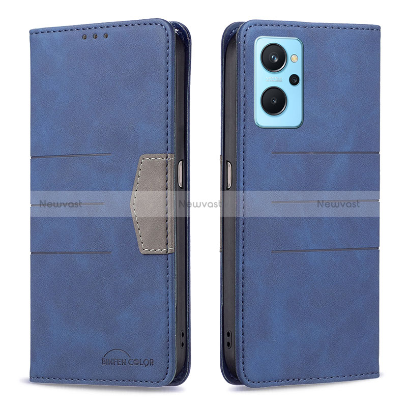 Leather Case Stands Flip Cover Holder B01F for Oppo K10 4G