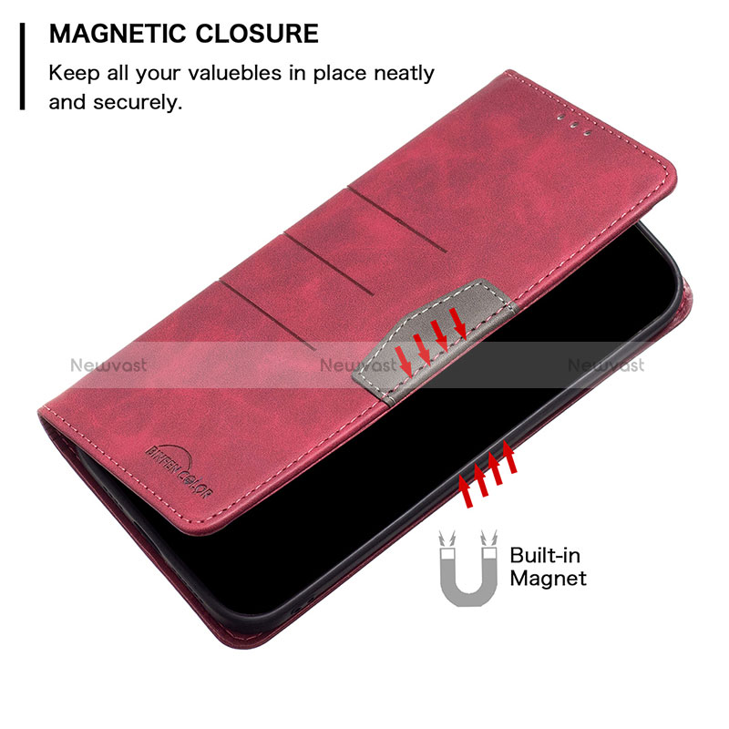 Leather Case Stands Flip Cover Holder B01F for Oppo K10 4G