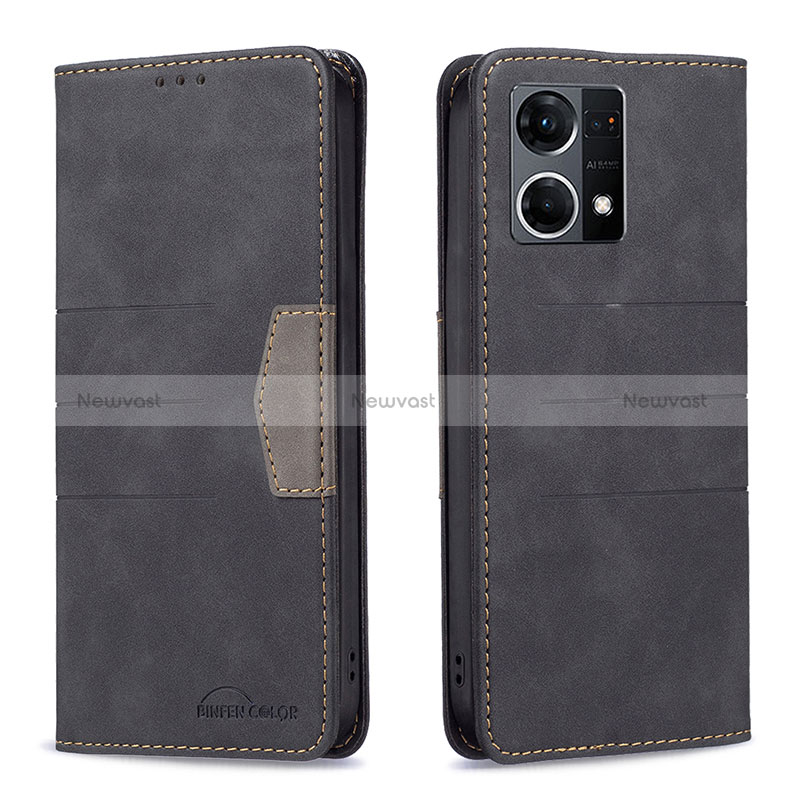 Leather Case Stands Flip Cover Holder B01F for Oppo Reno8 4G