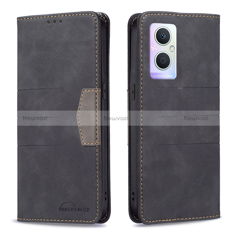 Leather Case Stands Flip Cover Holder B01F for Oppo Reno8 Lite 5G