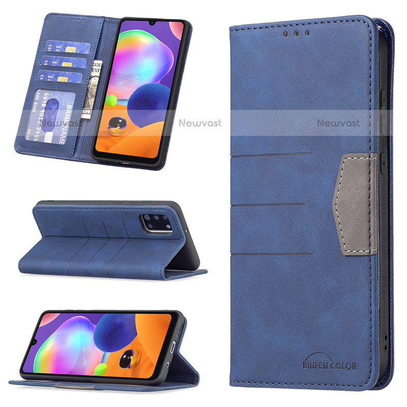 Leather Case Stands Flip Cover Holder B01F for Samsung Galaxy A31