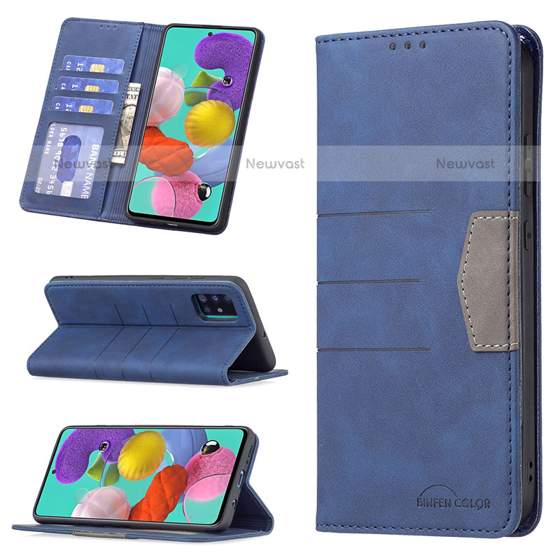 Leather Case Stands Flip Cover Holder B01F for Samsung Galaxy A51 4G