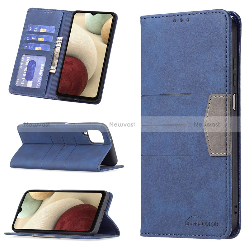 Leather Case Stands Flip Cover Holder B01F for Samsung Galaxy M12