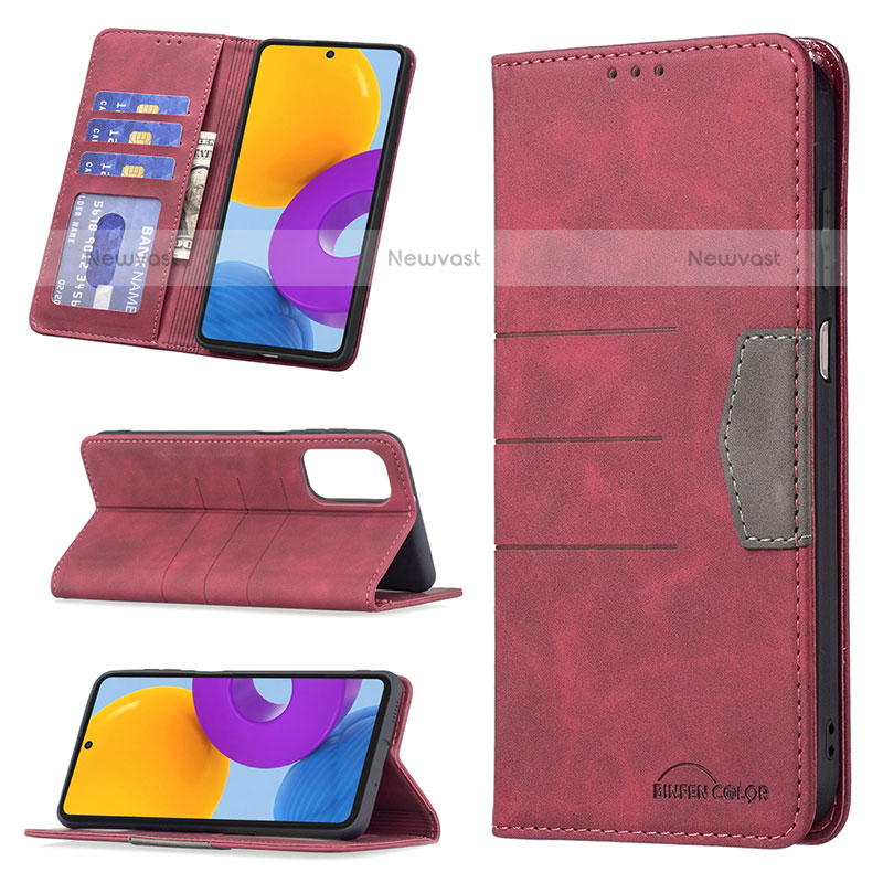 Leather Case Stands Flip Cover Holder B01F for Samsung Galaxy M52 5G