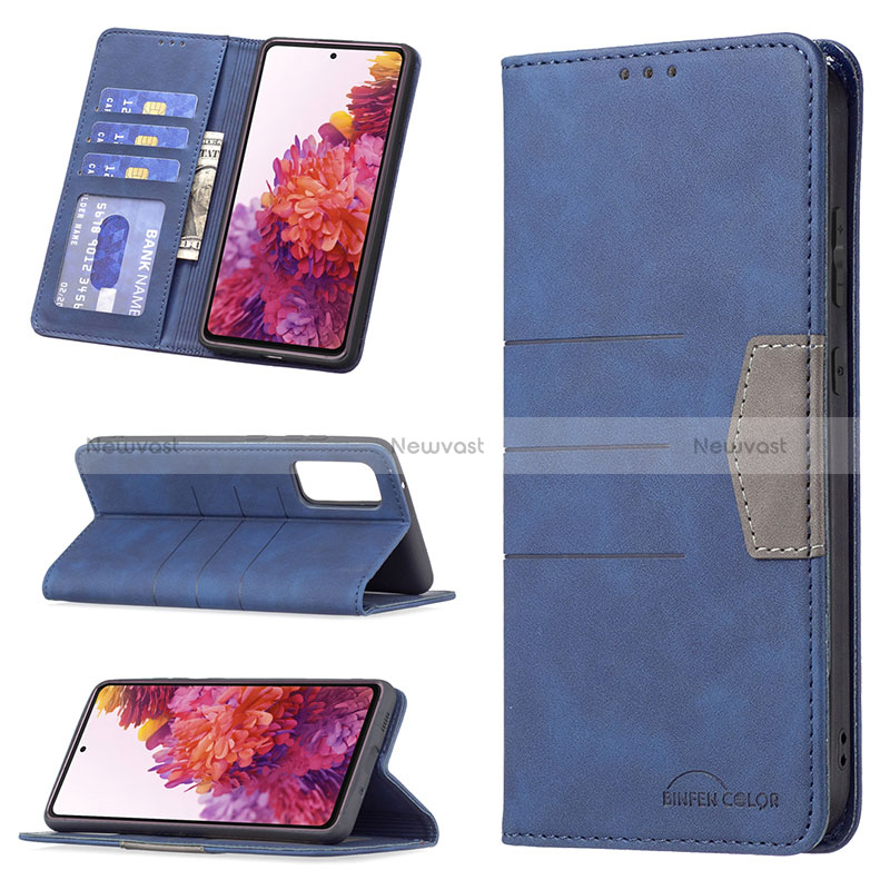 Leather Case Stands Flip Cover Holder B01F for Samsung Galaxy S20 FE (2022) 5G