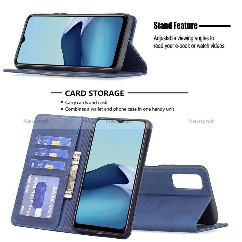 Leather Case Stands Flip Cover Holder B01F for Vivo Y11s