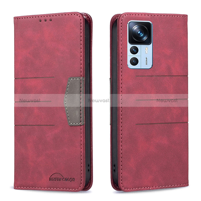 Leather Case Stands Flip Cover Holder B01F for Xiaomi Mi 12T Pro 5G